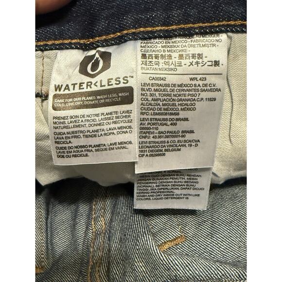 NEW Levi’s 501 Original Fit Straight Leg Dark Wash Button Fly Jeans 40x34 w/Tag - Picture 4 of 8